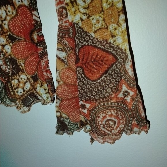 Mesh floral print long sleeve - Picture 3 of 6